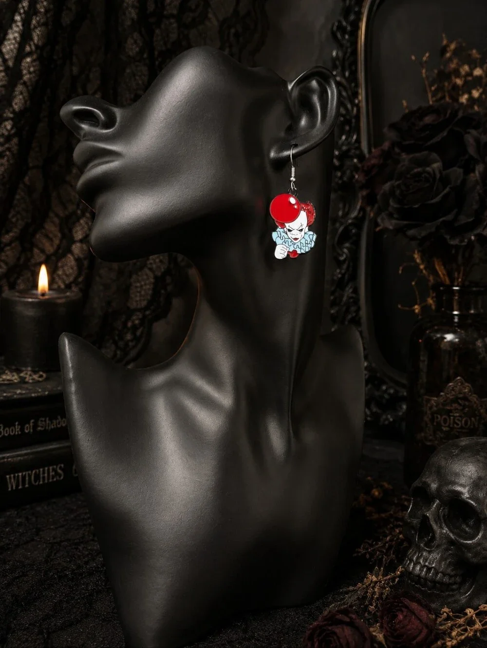 Pennywise Clown Women's Halloween‎ Spooky Fashion Earrings